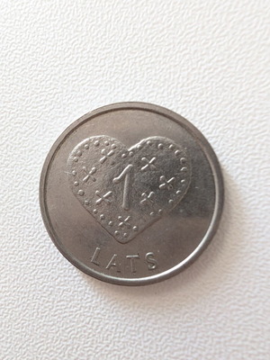 Latvia 1 Lats Collectible Coin used, 2011