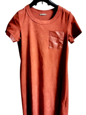 Dixie suede mini dress rust color, like new, size M