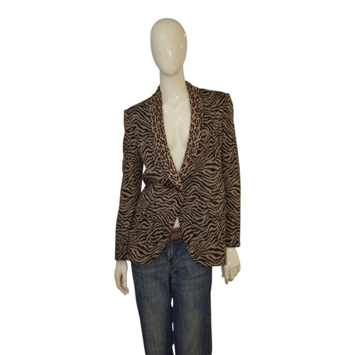 Pinko Pragmatica animalier blazer jacket like new, mixed zebra and leopard print, size IT 40
