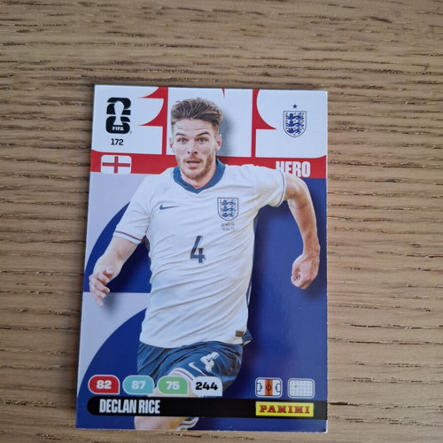 Panini FIFA World Cup 2026 Adrenalyn XL Declan Rice Hero Card new