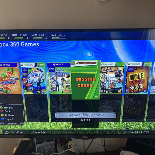Xbox 360 Slim console 250GB with Kinect and 54 games