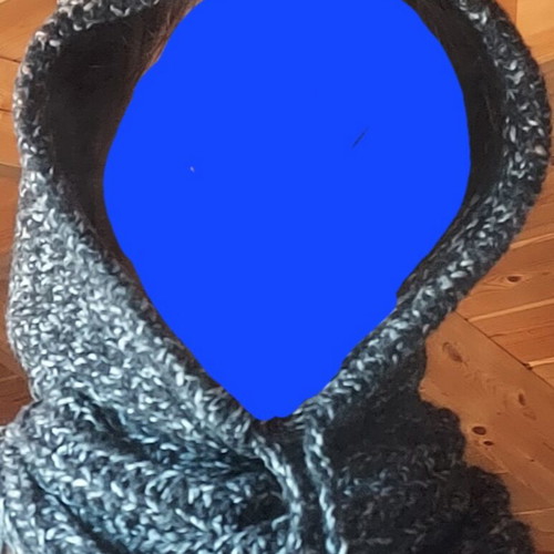 Neck Warmer With Integrated Hood like new, grey