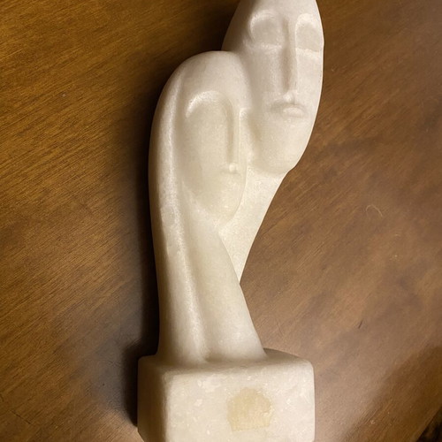 Modern sculpture from authentic Paros marble, like new