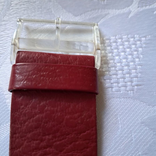 Swatch pop wristwatch new, red, women's