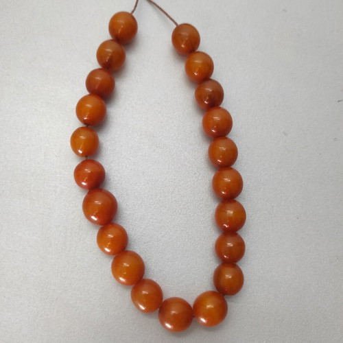 Komboloi mastic 21 beads vintage metal part used