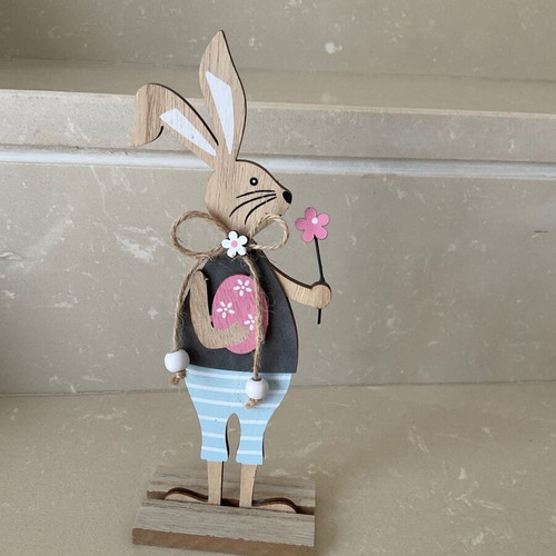 Easter handmade bunny new, woodcutting, height 23 cm