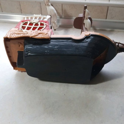 Fisher Price Great Adventures pirate ship used with 2 pirates