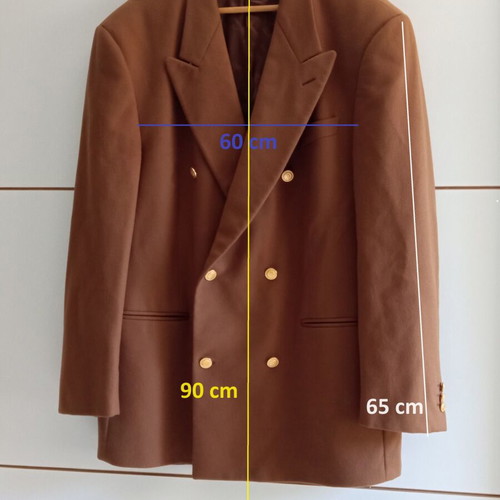 Gianfranco FERRE Studio brown men's wool blazer used, size 56