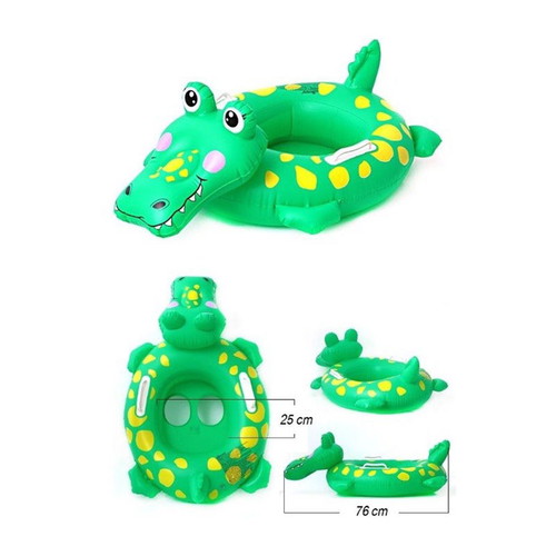 Inflatable kids crocodile swim ring new