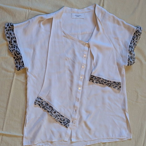 Max Mara shirt like new, size XL, white and beige