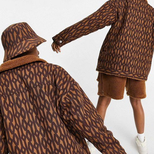 Adidas x IVY Park Monogram Denim Jacket new, brown, size L-XL