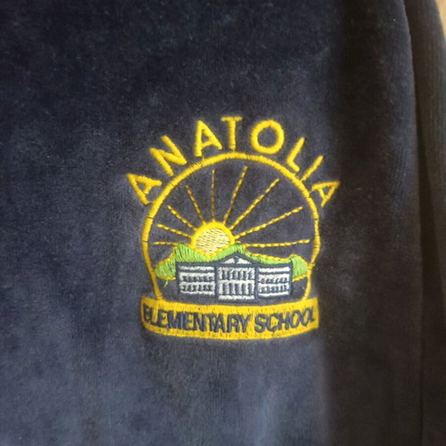 Anatolia Elementary School sweatshirt jacket like new, blue