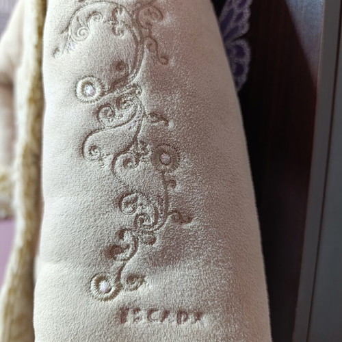 Girls' Castor Coat with Fur Lining New, Size 2-3 Years, Beige