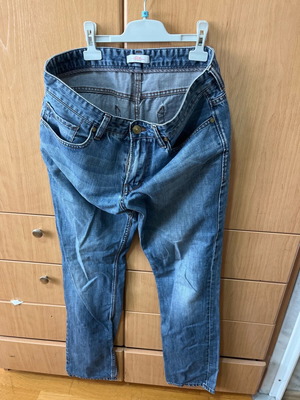 Мъжки дънки S.Oliver сини като нови, размери S-M 32-34