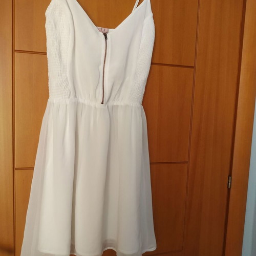 Bershka white mini dress size S used