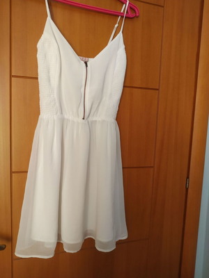 Bershka white mini dress size S used