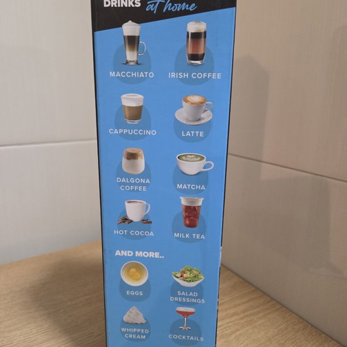 PowerLix Handheld Electric Milk Frother new with stainless steel stand