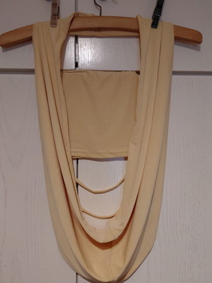 Yellow draped top with open back, like new