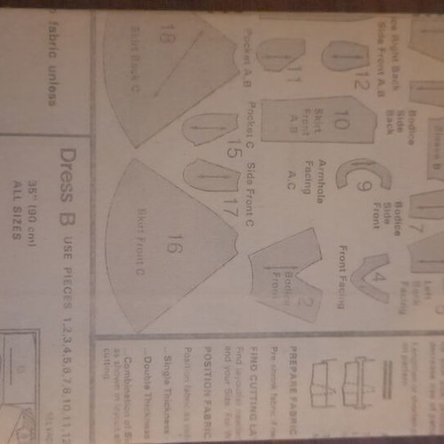 Butterick pattern unused with instructions in English