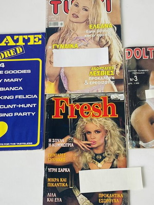 Collection of 4 vintage adult magazines Tutti, Fresh, Doltse, Pirate used