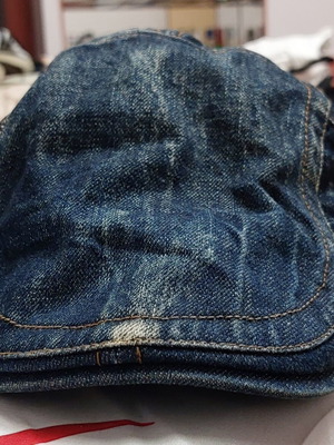 Denim Tragiaska hat dark blue 100% cotton adjustable like new