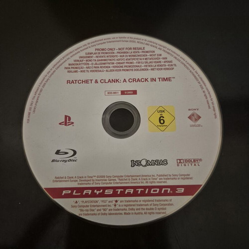 Ratchet & Clank: A Crack in Time PS3 promo disc used