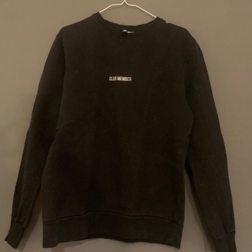 Black sweatshirt with white spots used, size S, DIVIDED