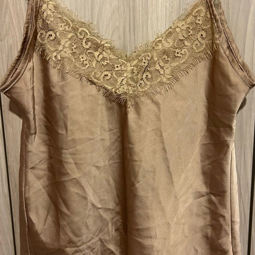 Lace camisole used, beige gold, size S
