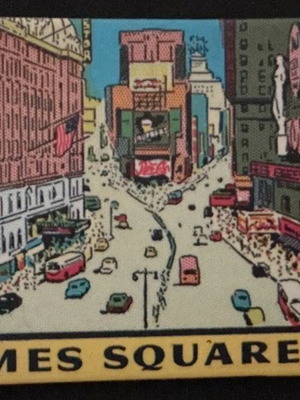 New York fridge magnet new, retro style