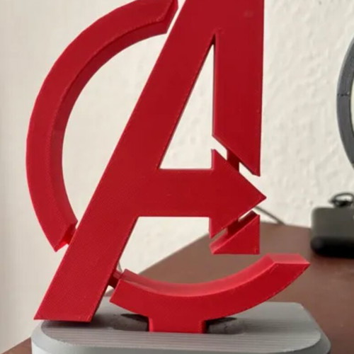 Avengers Logo 3D Printed Stand new, decorative desk piece