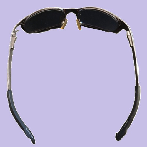 Nike sunglasses used with scratches on lenses and frame, men's black