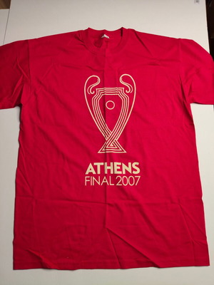 Official UEFA Champions League Athens Final 2007 T-Shirt new, Vodafone red