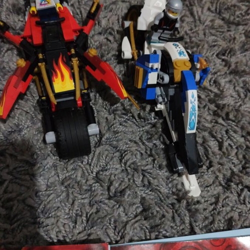 Lego Ninjago Kai and Zane Machines with Instructions and Two Lego City Figures like new