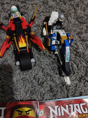 Lego Ninjago Kai and Zane Machines with Instructions and Two Lego City Figures like new