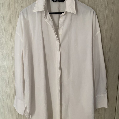 Zara white oversized shirt L