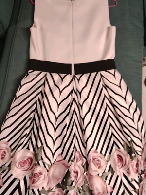 Manolo formal dress new, size large, black and white
