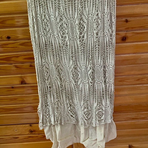 Midi summer dress beige like new, one size
