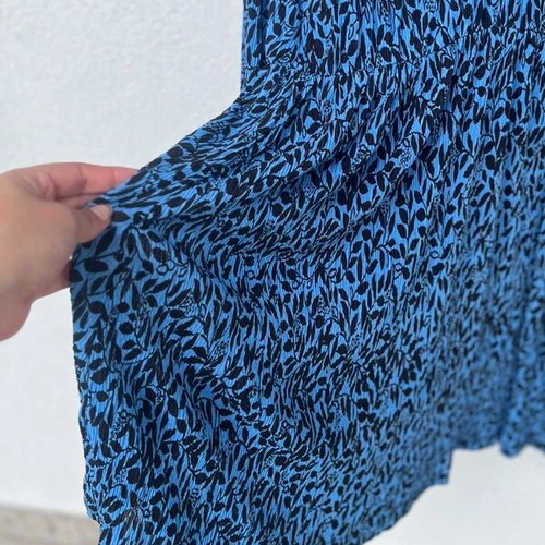 Mango dress, black and blue, size S