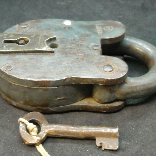 Trusty Lock heavy-duty padlock used with functional key