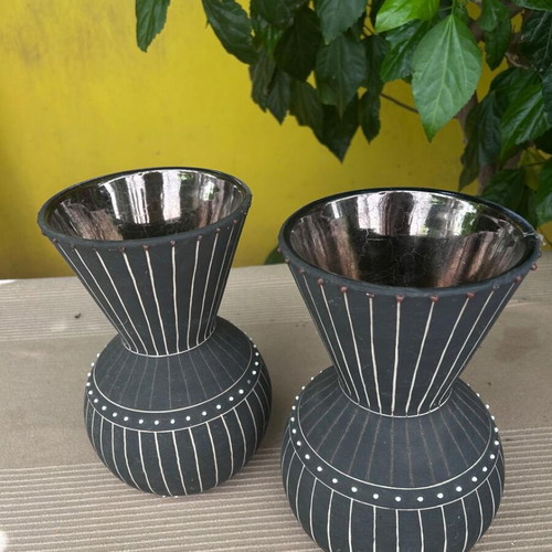 African style vases used, set of 2