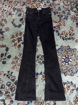 Zara high-waisted pants 100% cotton like new, size S/36, black