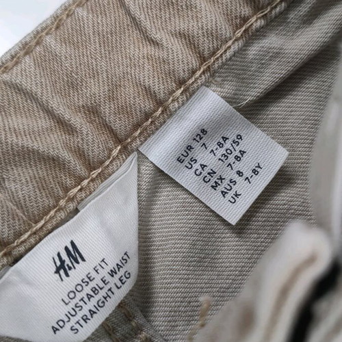 H&M Jeans beige for 6 years old, like new, size 128