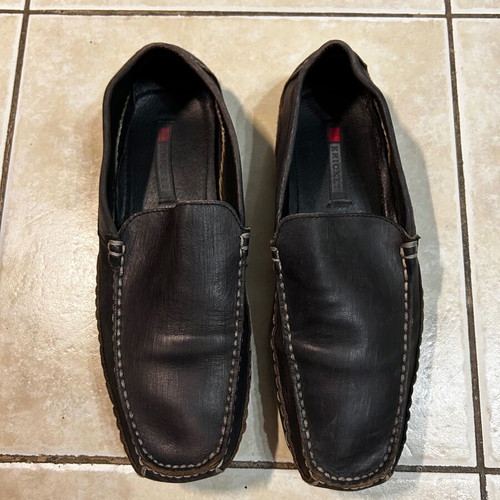 Kricket leather men's moccasins used, black