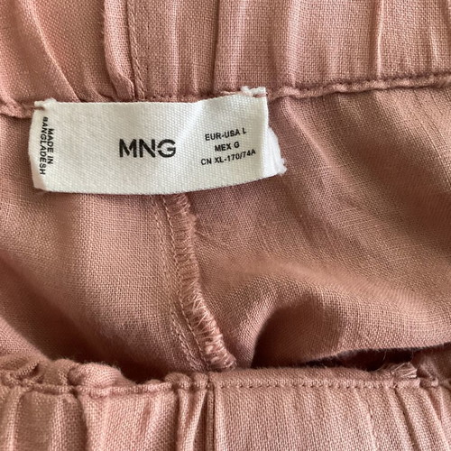 Linen pants Mango like new, pink, size L