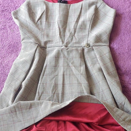 BSB dress, gray checkered, size Medium