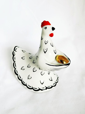 Vintage porcelain decorative chicken Gardner Russia like new