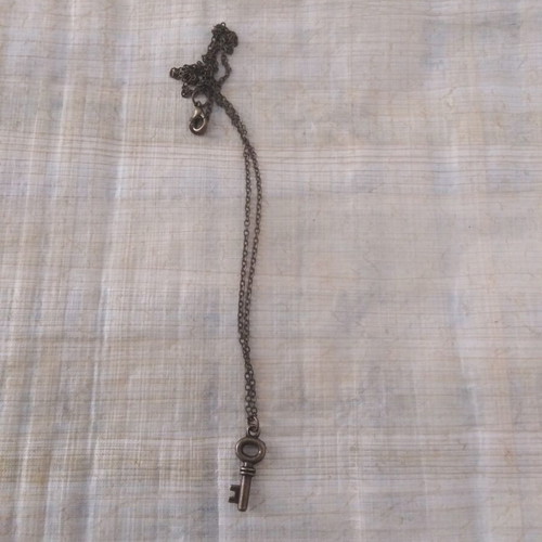 Bronze key necklace, handmade vintage style