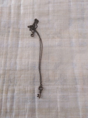 Bronze key necklace, handmade vintage style