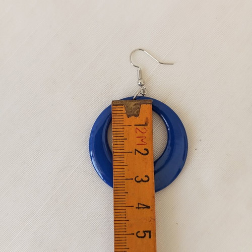 Blue Hanging Earrings New, Lightweight Eco Acrylic Resin