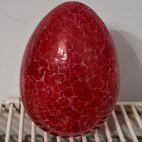 Glass decorative Easter egg used